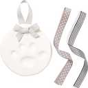 Pearhead Pet Paw Print Keepsake Ornament Kit, Memorial Clay Paw Impression for Dogs & Cats, DIY Hanging Pet Memorial with Ribbons, Pet Keepsake Gift