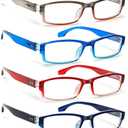 NORPERWIS 6 Pack Reading Glasses for Women Men, Blue Light Readers, Anti Glare Computer Eyeglasses with Spring Hinge (Mix Color-1, 0.75, multiplier_x)