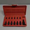 NEIKO 10281B Impact Torx Bit Socket Set, 1/4", 3/8" and 1/2" Drive, 6 Point Star Sockets, Heavy Duty Impact Grade Cr-Mo, T10 to T60 High Impact, Professional Grade Auto & Motorcycle Mechanic Socket