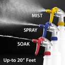 Bar5F Leakproof 5-Pack Heavy-Duty Chemical Resistant Nozzle Spray Heads Industrial and Household Window Cleaning Janitorial Supply Low-Fatique Trigger