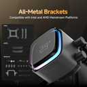 Iota L24 Aio Cooler with Digital Display,240MM AIO CPU Water Cooler with Efficient Cooling Pump,ARGB Lighting Control,120MM PWM Fans Up to 2000 RPM,Suitable for AMD & Intel LGA (Black)