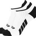 CSX Ankle Socks, Arch Support Compression, Men and Women Low Cut Fi (Small, Black on White)