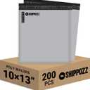 Shippozz 10x13 Poly Mailers 200 Pack, Durable Waterproof Polymailers for Shipping Clothes, Self Seal Mailing Bags for Small Business Packaging Supplies, Mailing Envelopes for Books, and Accessories
