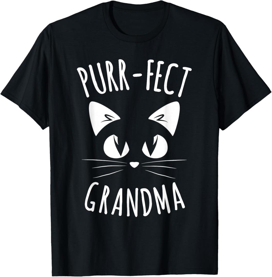 Purr-FECT Grandma Fur Mom Cute Cat Lover Animal Gift T-Shirt