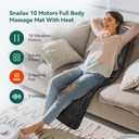 Snailax Full Body Massage Mat with Heat, 10 Vibration Motors & 2 Heating Pads, Back Massager Pad, Full Body Massager, Gift for Men, Women