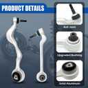 Front Lower Control Arm Suspension Kit 4pc compatible with 2006-2014 BMW E90 325i 328i 330i 335i 335is 128i 135i X1(2WD Only)