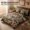 Erosebridal Green Camo 7 Pcs Comforter Set Full Duck Huner Bedding Set Army Hunting Comforter for Teens Men Camouflage Military Bed in A Bag Sheet Set Boys Wild Woodland Rustic Bedroom Decor