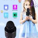 Kids Toys Age 3-12, Karaoke Microphone for Kids Birthday Presents Gifts for 5 6 7 8 9 10 11 12 Year Old Girls Boys Toys for 4-11 Year Old Girl Boy Teen - Black