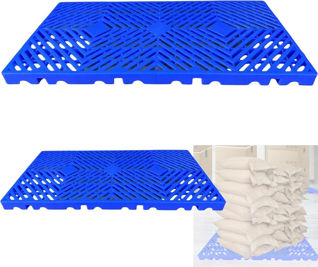 2Pcs rhombic pallet free splicing23.6x11.8x1.18IN Load capacity 4500LB, plastic pallet is suitable for home, pet floors,warehouses cargo stacking - pallets for sale Avoid wet cargo as much as possible