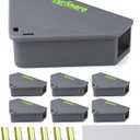 Mouse Bait Station for Outdoor & Indoor with Keys - Mice Traps for House Indoor Kill - Mouse Poisoning Bait Box for Home, Pest Control - Reusable, Safe for Kids & Pets (6 Pack Rodent Traps)