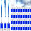 Hoteam 50 Pack USB 2.0 Flash Drives Bulk Blue Portable Thumb Drive with Hat USB Sticks Bulk with 50 Pcs Lanyards for Data Storage File Sharing Commercial Gift(4GB)