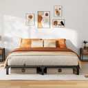 Metal Bed Frame Queen Size 8 inch Platform Bed Frame, Strong Steel Slats, Bedroom Bed Base for Apartment and Home Use