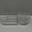 Rotating Makeup Organizer for Vanity with Brush Holder, Cosmetic Makeup Storage Organizer, Large Spinning Makeup Skincare Organizer, Countertop Makeup Perfume, Lotions Display Case (Transparent)