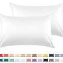 Warmstar Cotton Pillow Cases Queen Size Set of 2, 600 Thread Count Pillowcases 20x30 Inches, Soft Long Staple Cotton Pillowcases Breathable with Envelope Closure,White