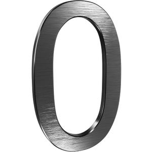 Upgraded 8 Inch Floating House Numbers-Anti-Fade Modern Aluminum Address Numbers for Home/Mailbox/Building/Easy to Install/Black/Number 0