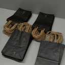 BagDream Gift Bags 100Pcs 5.25x3x8 Small Kraft Paper Gift Bags with Handles Bulk, Black Paper Sacks for Small Business, Retail, Merchandise, Grocery, Wedding Birthday Party favor