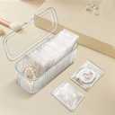 Acrylic Jewelry Organizer Box with 20 Anti Tarnish Bags, Travel Jewelry Case for Women, Portable Clear Storage for Earrings, Rings, Necklaces - Ideal Gift for Girlfriend, Wife, Mom