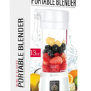 B Well Portable Rechargeable Personal Blender, White, Touch Control, USB Charging 13 Oz