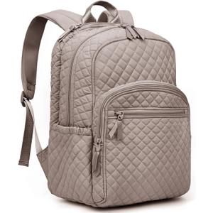 Backpack for Women,College Backpack,Quilted Casual Daypack,Waterproof Bookbag for 15.6Inch Laptop