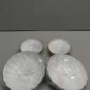 White Flower Vases for Centerpieces: Vintage Compote Bowl Vase for Wedding 4 Inch Small Pedestal Vase for Party White Centerpieces for Table Metal Urn for Event Home Decor Set of 2