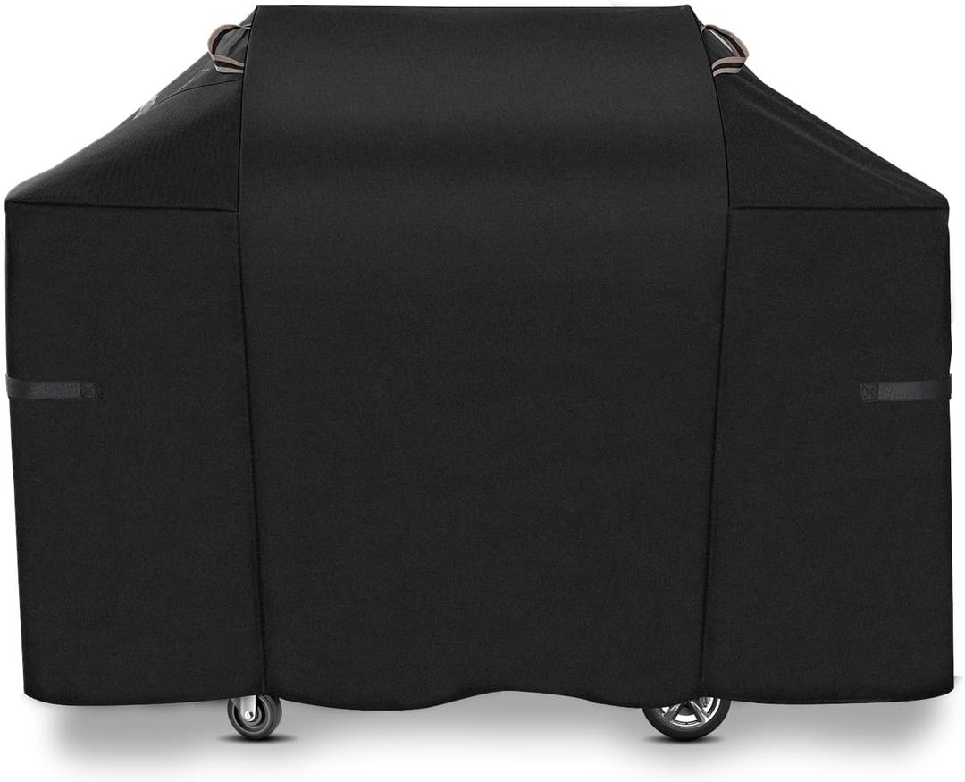 Ultima Durable Grill Cover for Weber Genesis 300 & Genesis II 300 Series Grills,Heavy Duty Waterproof Rip-Proof 58" BBQ Cover,Fade Resistant 7130 Gas Grill Cover with Straps for Weber 3 Burner Grill