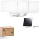 Philips 3600LM Solar Security Lights, 5000K waterproof Dimmable LED Motion Sensor Outdoor Lights, 3 Adjustable Heads w/16ft Cable, Separate Solar Panel with 3 Modes Solar Flood Lights for Yard, Garage