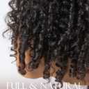 ASHINE Half Wig Human Hair Burmese Curly 180% Density Wear and Go Glueless Wig for Women Flip Over Natural Black 22 Inch with Clips and Drawstring