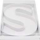 WENPACK 12.5" Cardboard Letter Shaped Mache Decorative Strawberries Fillable Sweets Candy Box with Clear Lid (White, S)