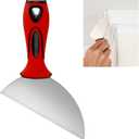 Lothee 6" Clipped Drywall Pointing Knife Metal Hammer End Professional Finishing Tools High-quality Drywall Knife for Work in Narrow Spaces Plasterboard