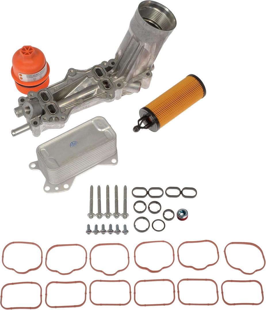 Dorman 926-959 Patented Upgraded Aluminum Engine Oil Filter Housing with Oil Cooler and Filter Compatible with Select Models (OE FIX)