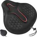 Zacro Wide Bike Seat Cushion, Gel Padded Large Bike Seat Cover for Men & Women, Extra Soft Oversized Padding, Fit for Peloton, Spin, Mountain & Road Cycling