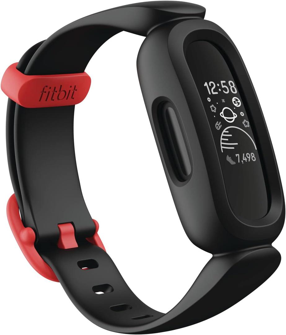 Fitbit Ace 3 Activity-Tracker for Kids 6+ One Size, Black/Racer Red