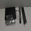 Toilet Paper Holder Stand with Top Storage Shelf, Free Standing Toilet Roll Dispenser for Bathroom, Holds 4 Reserve Rolls (Matte Black)