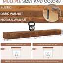 G GOOD GAIN Fireplace Mantel 54inch - Handmade Rustic Wood Mantel for Over Fireplace | Wall Mounted Floating Mantle Shelves for Living Room Decor(NormalWalnut, 54Lx5Hx8D)