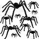 Colovis Halloween Spider Decorations, 10 PCS Assorted Sizes Spiders Outdoor Halloween Decorations Realistic Large Hairy Scary Spider Props for Indoor, Home, Yard, Party Decor