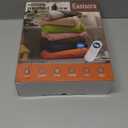 Electric Heated Blanket Throw 50" x 60" Soft Dual-Sided Flannel Fast Heating 12 Heat Levels 112H Timer & Overheat Protection & Auto Shut-Off & Machine Washable (Lime Green & Gray)