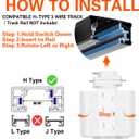 12W Zoomable Track Lighting Heads,H Type Track Light Heads for Accent Retail Artwork,Dimmable LED H Track Lighting 4000K Daylight 110V,15 to 60 Beam Angle 4 Pack (White)