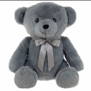 Plush Grey Teddy Bear 14 inch Holiday Home Sitting Stuffed