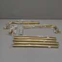 Room Darking Curtain Rod, 28-84 Inch Adjustable Window Curtain Rods Wrap Around 1inch Diameter Single Splicing Curtain Rod, Warm Gold