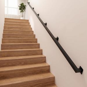 15FT Stair Railing Indoor Outdoor, 500LB Heavy-Duty Wall Mounted Handrail
Black Iron Pipe, Rust-Proof. Slip-Resistant, Simple Setup. Fits Stairs, Decks, Porches, Garages, Lofts, Gardens, Corridors.