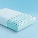SLEEP ZONE Cooling Memory Foam Pillow - Odorless, Breathable, Skin-Friendly with Superior Support for Back, Stomach or Side Sleepers, Home, Hotel, Hospital Essentials (Blue, King, 1 Pack)
