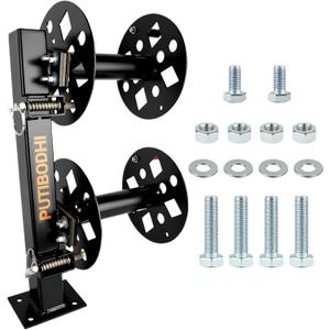 Heavy Duty Welding Reel, Double Fixed Base 10"dia, Insulated Locking Bolt (No Leakage), Fits 150ft of 1/0 & 125ft of 2/0 Cables (Black)