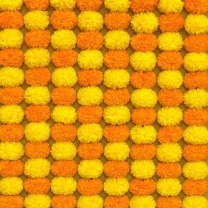 Marigold Garland for Diwali Decorations Pack of 5 - Marigold Artificial Flowers, Indian Marigold Flower Garland for Diwali Decorations (Light Orange Light Yellow | 4 to 4.5 ft) Hashcart