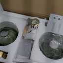 Vintage Battery Powered Cordless Wall Sconce Set of 2, Battery Wall Sconce with Green Glass Lampshade, Rechargeable Battery Powered Wall Lights with Remote Control for Bedside Bedroom Doorway