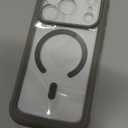 Miracase Magnetic for iPhone 17 Pro Case 6.3" [Compatible with MagSafe] Full-Body Phone Case with Built-in Glass Screen Protector & Camera Control,Drop Proof iPhone 17 Pro Cover, Grey Titanium