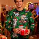 RAISEVERN Ugly Christmas Sweatshirts for Men Women Funny Pullover Sweaters for Xmas Holiday (M)