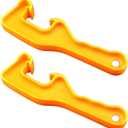 2 Pieces 5 Gallon Paint Can Opener Plastic Bucket Lid Opener Paint Can Lid Opener Pail Lid Lifter Bucket Lid Remover Bucket Opener Tool, Orange