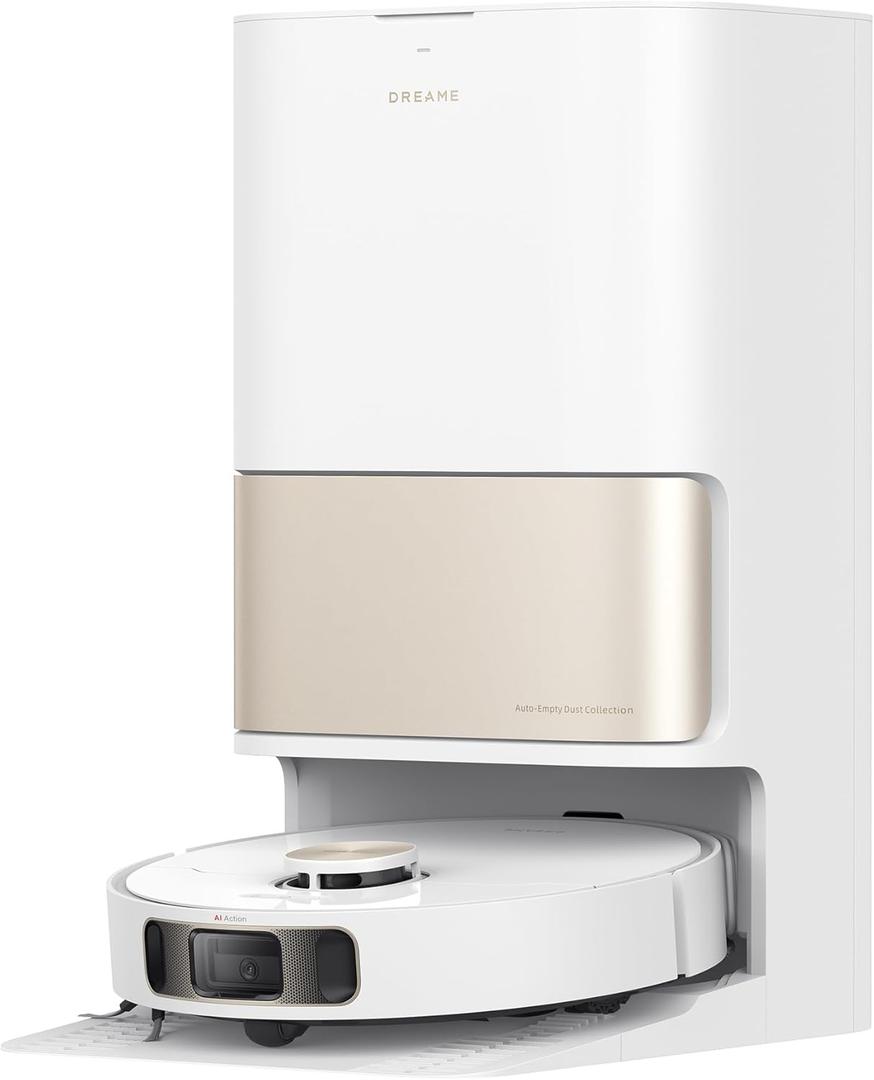 DREAME L10s Pro Ultra Heat Robot Vacuum and Mop Combo, Mop Extend, 7000Pa Suction, Auto Robot Care and Maintenance, 136 F Hot Water Mop Self-Cleaning, Obstacle Avoidance, Ideal for Hair, Carpets, White