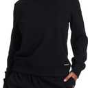bebe French Terry Hoodies for Women, Pullover Sweatshirts for Women, Comfy and Cute Sweatshirt, Regular and Plus Size (Large)