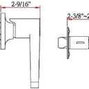 Design House Scroll Entry Door Lever Adjustable Backset, Polished Brass, 6.375 in x 1.88 in x 2.625 in, 784892